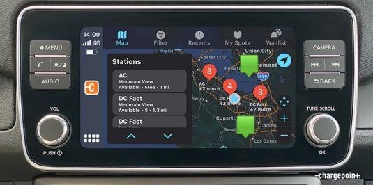 Find Charging with ChargePoint and CarPlay